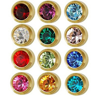 Surgical Steel 4Mm Ear Piercing Studs  12 Pair Mixed Colors