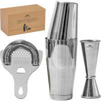 A Bar Above 4-Piece Cocktail Shaker Set For Professional & Home Bar - Premium Bar Kit Gifts Includes Strainer  Japanese Jigger & Boston Shaker Set
