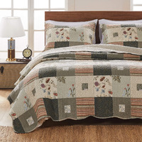 Greenland Home Sedona King 3-Piece Quilt Set Gray