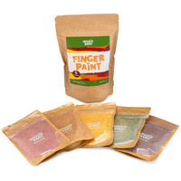 Veggie Baby Vegan Finger Paints For Toddlers  Organic Baby Safe Coloring  Play  Made In Usa (5 Colors)