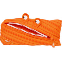 Zipit Monster Pencil Case For Kids | Pencil Pouch For School  College And Office | Pencil Bag For Kids (Orange)