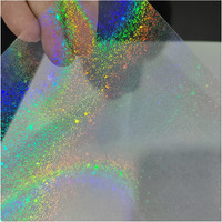 Bleidruck 25 Sheets Sand Stars Holographic Sticker Paper A4 Size Glitter Clear Holographic Overlay Laminating Film Self Adhesive Vinyl Sheets