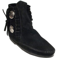 Minnetonka Women's Two Button Boot Black 9.5 M Us