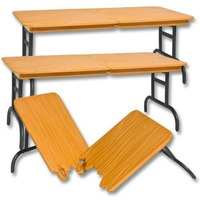 Set Of 3 Brown Breakable Tables For Wrestling Action Figures