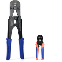 Icrimp Wire Rope Crimping Tool For Aluminum Crimping Loop Sleeve  Two Barrel Ferrule  Oval Sleeves  3/64 In To 1/8 In  Wire Rope Swaging Tool Kit With Wire Rope Cutter