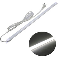 Stbtech 110V Led Under Cabinet Lighting 17Inch Led Strip Light Bar With 6Ft Power Cord Magnetic Installation Super Slim Counter Light Reading Desk Lamp For Kitchen/Work Table.(White 6000K)