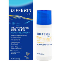 Differin Acne Treatment Gel  90 Day Supply  Retinoid Treatment For Face With 0.1% Adapalene  Gentle Skin Care For Acne Prone Sensitive Skin  45G Pump (Packaging May Vary)