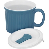 Corningware Ceramic Colours Pop-Ins Pool 20-Oz Mug W/Lid  1 Count (Pack Of 1)  Blue