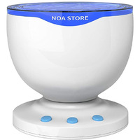 Noa Store Sensory Led Room Lights - Light Projector For Bedroom - Ocean Waves Projection Lamp With Calming Music - Night Light For Kids - Blue Ceiling Projector Lamps For Adults And Children