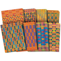 Roylco R15273 Assorted Design African Textile Paper  8-1/2 X 11 Inches  Pack Of 32