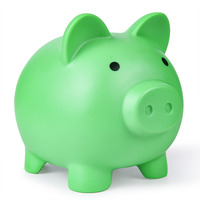 Pjdrllc Piggy Bank  Unbreakable Plastic Money Bank  Coin Bank For Girls And Boys  Medium Size Piggy Banks  Practical Gifts For Birthday  Easter  Christmas (Green)