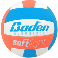 Baden | Softlight Vxt2 | No Sting Flexfoam Cover | Youth Oversized Training Volleyball | K-5 Youth Players | 20% Larger + Lighter | Orange/Blue/White | Official Ball Of Byop