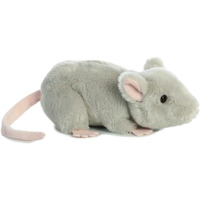 Aurora Adorable Mini Flopsie Mouse Stuffed Animal - Playful Ease - Timeless Companions - Gray 8 Inches