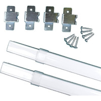 Two Kirsch Flat Sash Rods For Top & Bottom Doors & Sidelights 18"" - 28"" 6412-025C  White