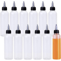 Cheeren 12Pcs 5Oz/150Ml Plastic Squeeze Dispensing Bottles With Black Twist Cap  Multi Purpose Bottle For Crafts  Art  Glue  Liquid Kitchen Household