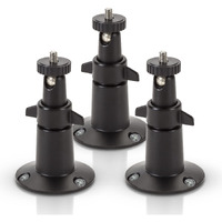 Wasserstein Adjustable Metal Wall Mount Compatible With Blink Outdoor/4/Xt/Xt2 (3-Pack  Black)