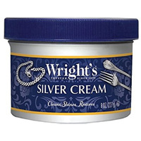 Wright's Silver Cleaner And Polish Cream - 8 Ounce - Ammonia Free - Gently Clean And Remove Tarnish Without Scratching