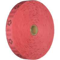 1 X 2000 Red Star Single Roll Consecutively Numbered Raffle Tickets