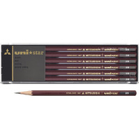1 X Mitsubishi Pencil Pencil Unistar Hexagonal Standard 2B Dozen (12 Pieces) (Japan Import) By ""Mitsubishi Pencil Co  Ltd.""