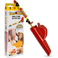 Hang-O-Matic All-In-One Picture Hanging Tool  Picture Hanger  Picture Frame Level Ruler  Perfect To Hang Pictures  Mirrors  Tvs  And Shelves