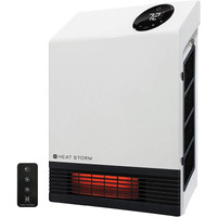 Heat Storm Deluxe Space 1000 Watt Infrared Wall Mount Electric Heater  White