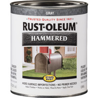 Rust-Oleum 7214502 Stops Rust Hammered Finish Paint  Quart  Gray  32 Fl Oz (Pack Of 1)