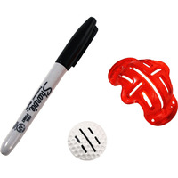 Line M Up Pro Precision Golf Ball Alignment / Identification Tool  Putt Positioning Ball Marker  & Sharpie