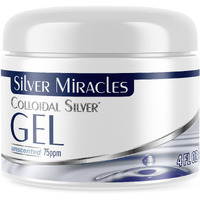 Silver Miracles Colloidal Silver Gel - Nano Silver Gel Wound Care - Healing Ointment For Burns  Sunburns & Irritated Skin - 4 Oz Unscented