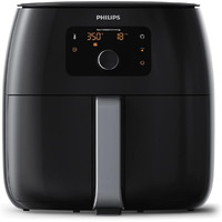 Philips Premium Airfryer Xxl  Fat Removal Technology  3Lb/7Qt  Rapid Air Technology  Digital Display  Keep Warm Mode  5 Cooking Presets  Homeid App  Family Sized  Black (Hd9650/96)