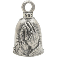 Guardian Bell Religious Good Luck Bell W/Keyring & Black Velvet Gift Bag | Motorcycle Bell | Lead-Free Pewter | Made In Usa