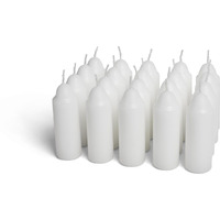 Official Uco 12-Hour White Candles For Uco Candle Lanterns  Clean Burning  Lead-Free  Non-Scented  3.5-Inch  20-Pack
