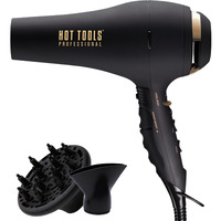 Hot Tools Pro Artist Black Gold 2100 Turbo Ceramic + Ionic Hair Dryer | Fast Dry  Lightweight