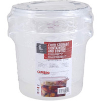 Cambro Rfs6Ppsw2190 6-Quart Round Food-Storage Container With Lid  Set Of 2