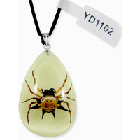 Realbug Spiny Spider Glow In The Dark Necklace  Small