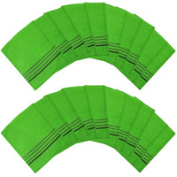 Korean Italy Towel Genuine Korean Exfoliating Scrub Bath Mitten 20Pcs Green