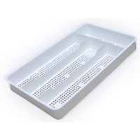 Dial Industries Small Cutlery  Utensil  Silverware Kitchen Drawer Organizer Tray  White