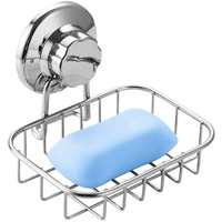 Sanno Suction Cup Soap Holder  Soap Dish Saver Tray Bar Soap Sponge Holder For Shower Wall  Bathroom  Tub And Kitchen Sink Stainless Steel