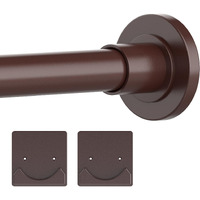 Thestoa Bronze Shower Curtain Rod Adjustable 30-80"" With Holder  Anti-Rust Shower Rod & Spring Tension Shower Rod No Drill  Shower Curtain Rod For Bathroom Tension Rod