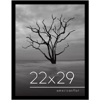 Americanflat 22X29 Poster Frame With Polished Plexiglass - Epic Collection - Gallery Wall Frames With Engineered Wood - Wide Photo Frame For Wall Display - Black