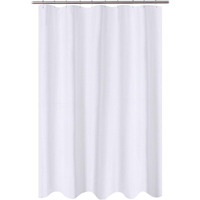 N&Y Home Fabric Shower Curtain Liner 60 X 78 Inch Long Stall Size  Hotel Quality  Washable  Water Repellent  White Bathroom Curtains With Grommets  60X78