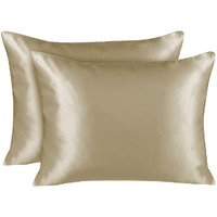 Shopbedding Luxury Satin Pillowcase For Hair - King Satin Pillowcase With Zipper  Champagne (Pillowcase Set Of 2) - Blissford