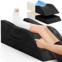 Tranquilrelax Leg Elevation Pillows  Wedge Pillow For After Surgery Or Rest  Memory Foam Leg Support Adjustable  Back Knee Hip Ankles Pain Relief  Knee Pillow For Sleeping Blood Circulation Black