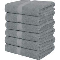 Utopia Towels 6 Pack Bath Towel Set (24 X 48 Inches)  500 Gsm 100% Ring Spun Cotton Medium Lightweight And Highly Absorbent Quick Drying  Premium Towels For Hotel  Spa And Bathroom (Cool Grey)