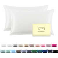 Silk Pillow Cases 2 Pack Soft Breathable And Sliky Standard Size Pillow Cases Set Of 2 Natural Mulberry Satin Silk Pillowcase With Hidden Zipper For Hair And Skin (Ivory 20""X 26"" 2Pcs)