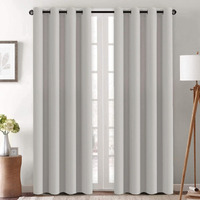 H.Versailtex Blackout Curtain For Living Room Thermal Insulated Window Treatment Curtain Extra Long 108 Inch Length Energy Saving Solid Grommet Top Blackout Drape  One Panel  Stone  52"" W X 108"" L