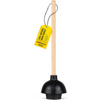 Steadmax Heavy Duty Toilet Plunger  Commercial Grade Double Thrust Force Rubber Cup With Wood Handle (22"")