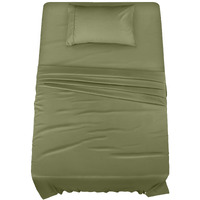 Utopia Bedding Twin Bed Sheets Set - 3 Piece Bedding - Brushed Microfiber - Shrinkage And Fade Resistant - Easy Care (Twin  Olive)
