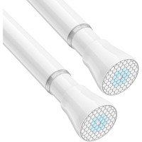 Zipglo Tension Rod Shower Tension Rod Spring Rod 33 To 59 Inches 2Pcs  Spring Curtain Rod White Tension Rod Expandable Curtain Rod Tension Curtain Tension Rods For Window  Wardrobe  Doorway  Kitchen