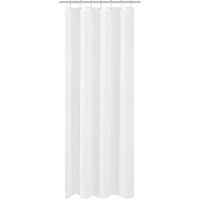 N&Y Home Small Fabric Shower Curtain Liner For Long Stall Size 36 X 78 Inches Hotel Quality  Washable  White Narrow Bathroom Curtains With Grommets  36X78