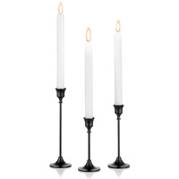 Nuptio 3 Pcs Black Candlestick Holders Taper Candles Holder Candle Stick Holder For Dining Table  Candle Holders For Tapered Candles  Decorative Centerpiece For Wedding Christmas Party Housewarming